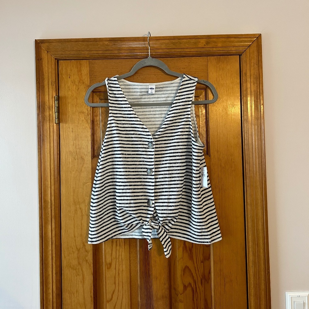 Old Navy Tie Waist Sleeveless Top NWT